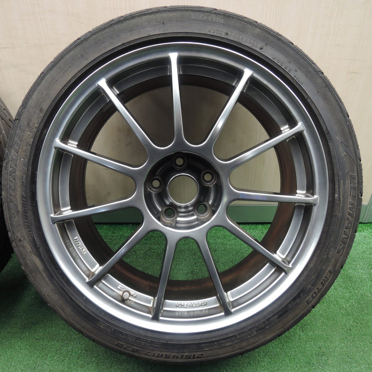 [送料無料]バリ溝！9.5分★アルファロメオ ASSO Partire 215/45R17 ダンロップ LE MANS LM703 アッソ パルティーレ 17インチ PCD98/5H★3111601NJノ