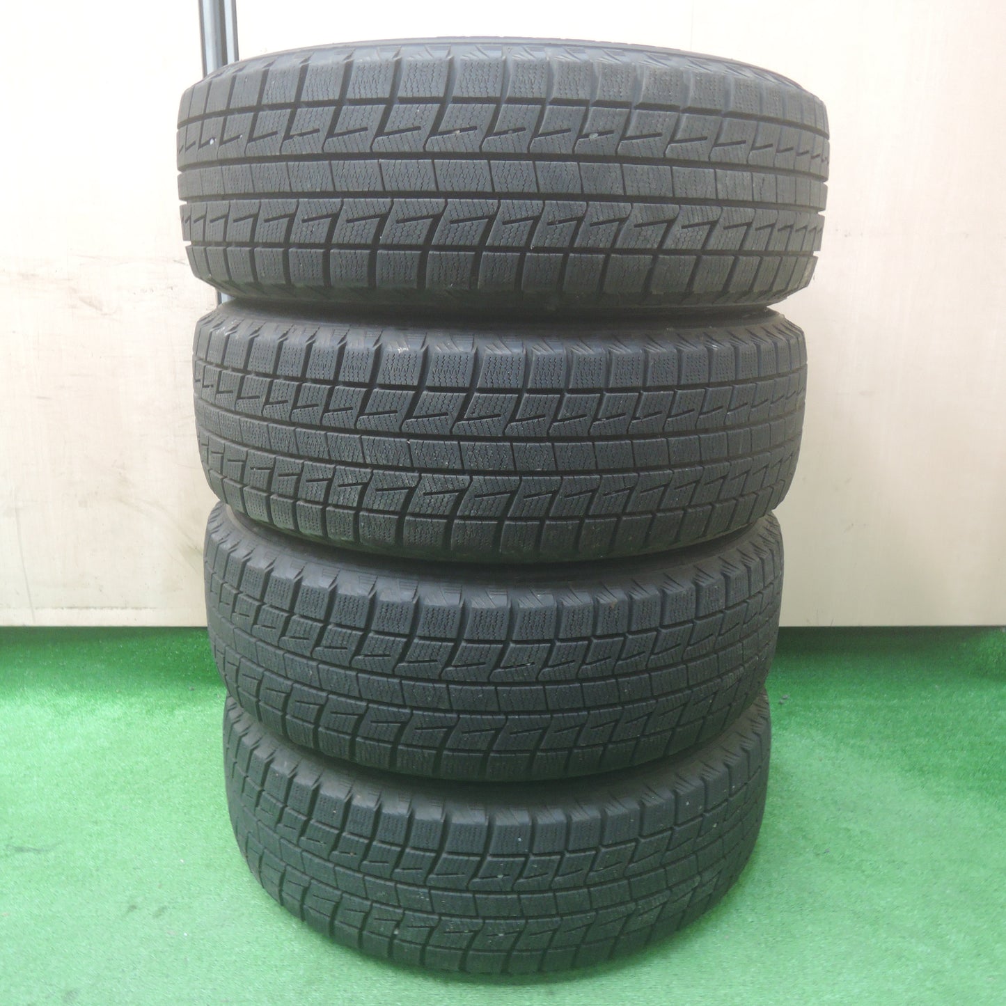 *送料無料*バリ溝！キレイ！9分★ホンダ インテグラ 純正 195/65R15 スタッドレス ブリヂストン ブリザック REVO1 15インチ PCD114.3/5H★3120602SYス