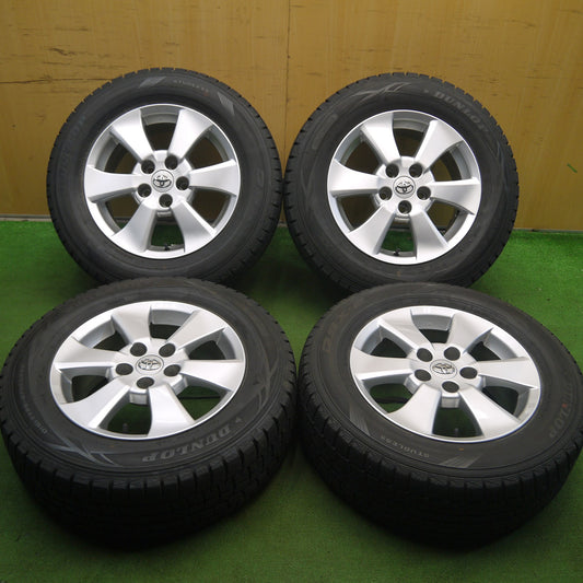 [送料無料]バリ溝！キレイ！9.5分★トヨタ 20系 アルファード 純正 215/65R16 スタッドレス ダンロップ ウインターマックス WM01 DSX-2 PCD114.3/5H★3062808Hス