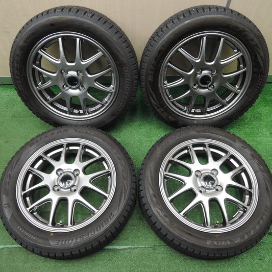 *送料無料*バリ溝!22年!キレイ!ほぼ10分★スタッドレス 165/60R15 ブリヂストン ブリザック VRX2 ZACK JP-205 MONZA 15インチ PCD100/4H★3122314HAス