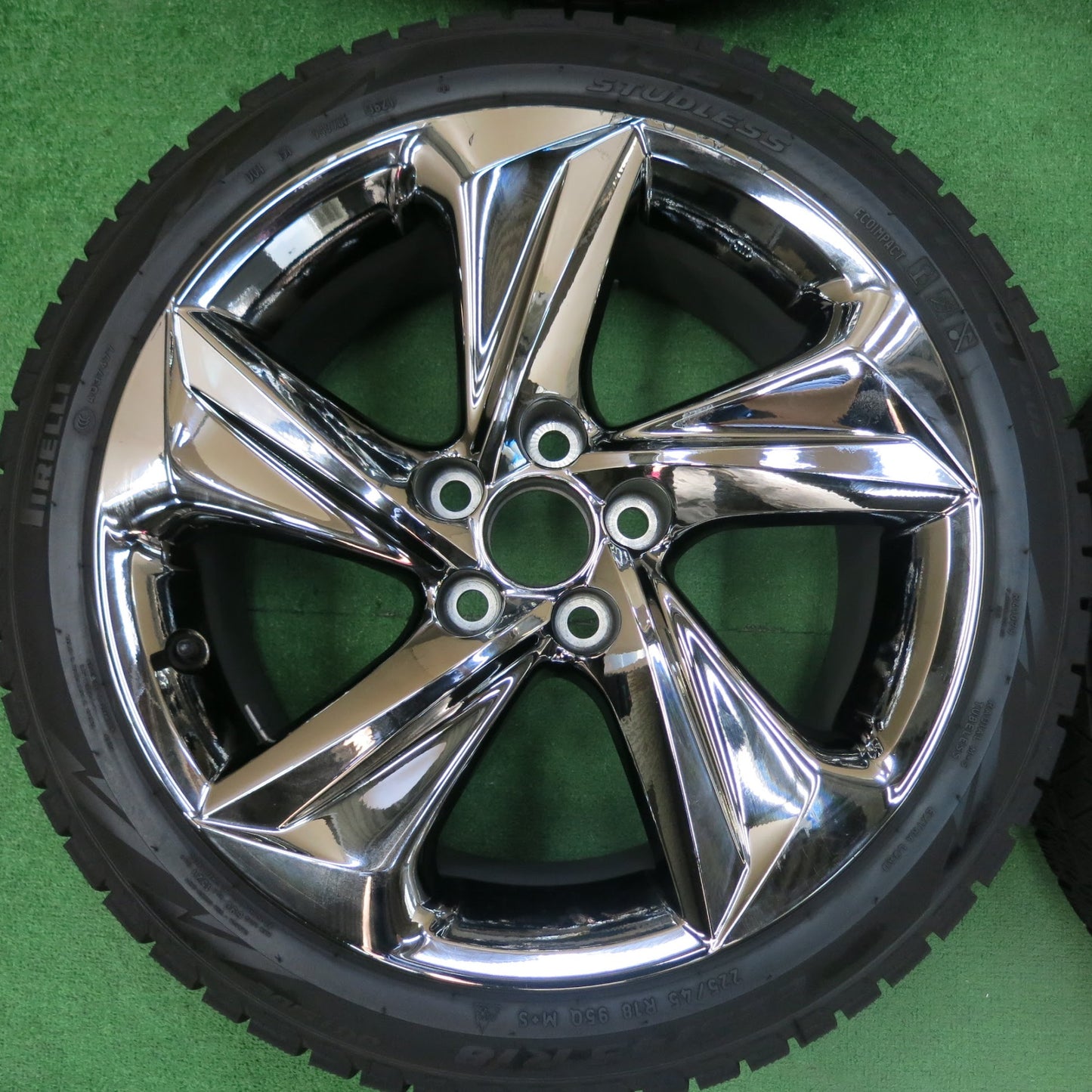 [送料無料]4本価格！21年★トヨタ 220系 クラウン RS 純正 225/45R18 スタッドレス ピレリ アイスアシンメトリコ プラス 18インチ PCD114.3/5H★3052005ヒス