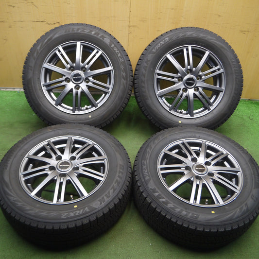 *送料無料*バリ溝！22年！キレイ！9.5分以上★スタッドレス 195/65R15 ブリヂストン ブリザック VRX2 BALMINUM バルミナ 15インチ PCD114.3/5H★3102507Hス