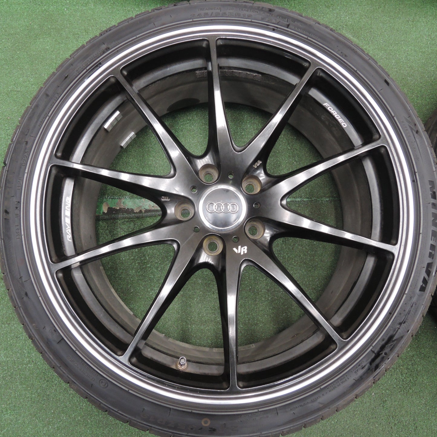 *送料無料* 超バリ溝！23年！キレイ！ほぼ10分★RAYS VR G25 鍛造 245/35R19 ミネルバ ラジアル F205 レイズ 19インチ PCD112/5H★4021715HAノ