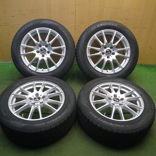 *送料無料*バリ溝！21年！キレイ！9.5分★スタッドレス 215/60R17 ナンカン WINTERSAF WS-1 Strategy ストラテジー 17インチ PCD114.3/5H★4011708Hス