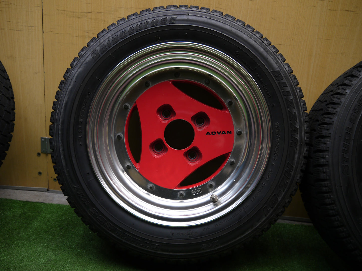 [送料無料]綺麗★ADVAN RACING A3A -14-1 175/65R14 スタッドレス YOKOHAMA アドバンレーシング ブリヂストン ブリザックMZ-01 PCD114.3/4H★2020123ヤス