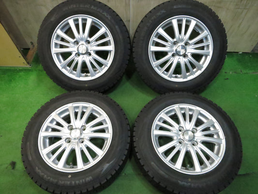 [送料無料]バリ溝！19年！キレイ！ほぼ10分★スタッドレス 165/70R14 ダンロップ ウインターマックス WM02 SPORT VENAD 14インチ PCD100/4H★2122602Hス