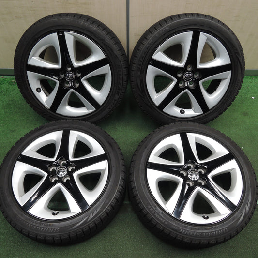 *送料無料* バリ溝!キレイ!9.5分★トヨタ 50系 プリウス ツーリング 純正 215/45R17 スタッドレス ブリヂストン ブリザック VRX PCD100/5H★4021705HAス