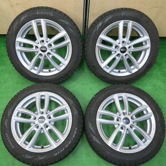 *送料無料*バリ溝！19年！ほぼ10分★MINI ミニ 等 MAK 195/55R16 KBA51703 スタッドレス ピレリ アイスアシンメトリコ 16インチ PCD112/5H★3112403イス