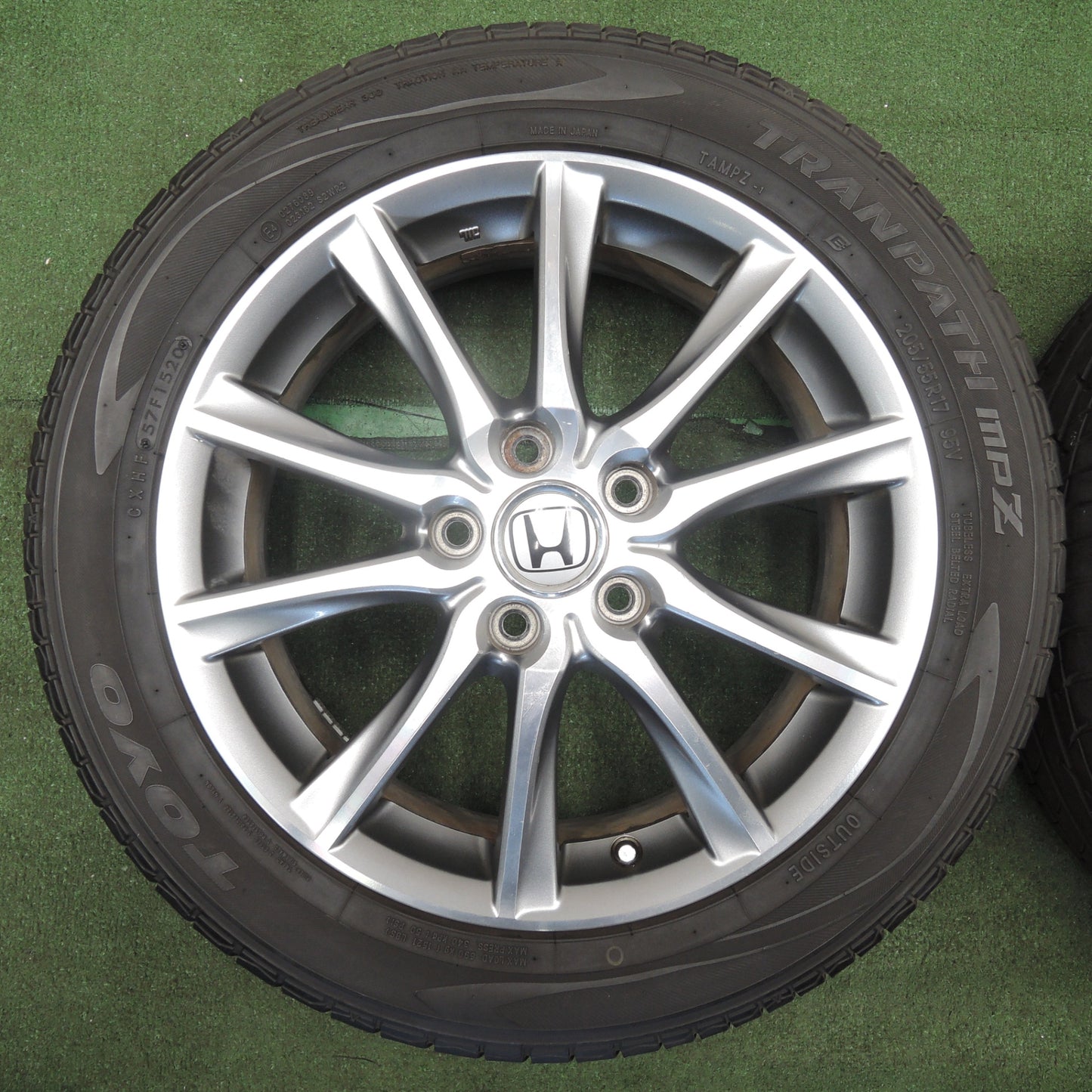 *送料無料* バリ溝！20年！9分★ホンダ ストリーム 純正 205/55R17 トーヨー トランパス MPZ 17インチ PCD114.3/5H★4030804NJノ