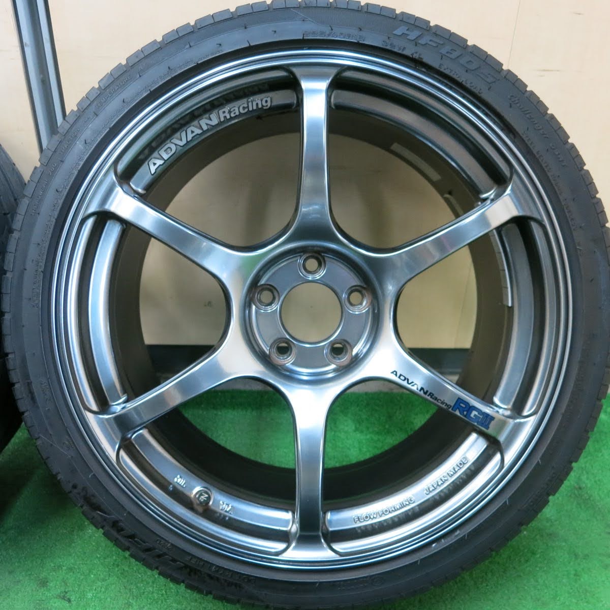 [送料無料]キレイ！20年★ADVAN Racing RGⅢ RG3 225/40R18 235/40R18 ハイフライ HF805 コルサ 2233 アドバンレーシング 18インチ PCD100/5H★3083003ヒノ