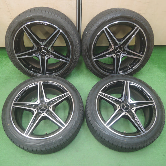 [送料無料] バリ溝！22年！9.5分以上★ベンツ Cクラス W205 純正 AMG 225/45R18 スタッドレス ピレリ ICE ZERO PCD112/5H★4010907SYス
