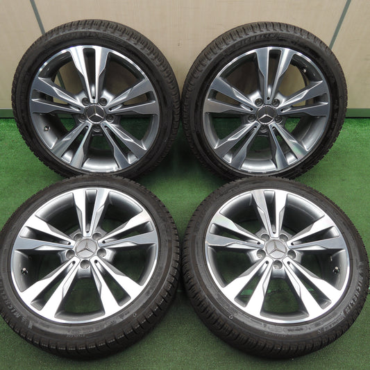 *送料無料*バリ溝!キレイ!8.5分★ベンツ Cクラス W205 C205 純正 225/45R18 スタッドレス ミシュラン X-ICE3+ 18インチ PCD112/5H★3122905HAス