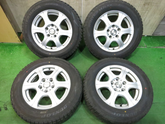 [送料無料]超バリ溝！21年！キレイ！ほぼ10分★スタッドレス 195/65R15 ダンロップ ウインターマックス WM02 ravrion ラブリオン PCD114.3/5H★2121416Hス