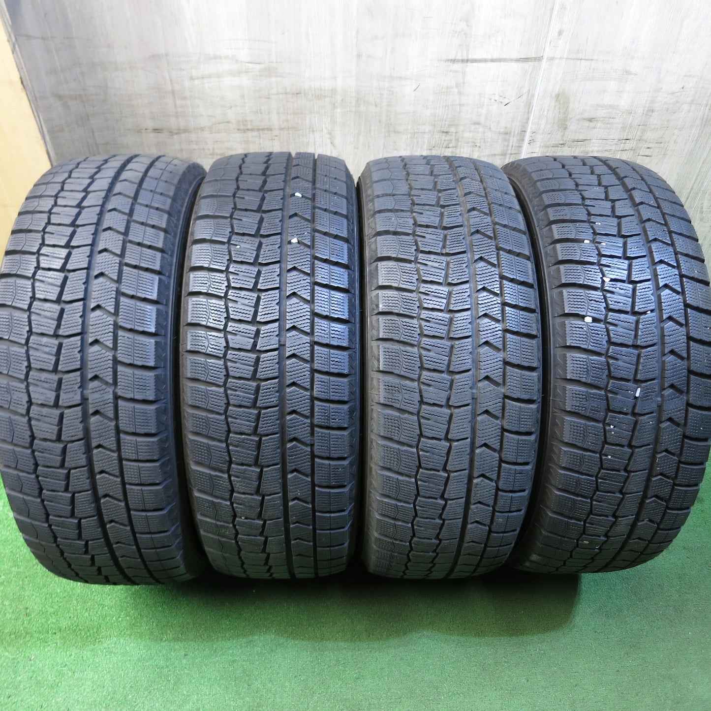 [送料無料]バリ溝！19年！キレイ！9.5分★スタッドレス 225/55R17 ダンロップ ウインターマックス WM02 PRD 社外 アルミ 17インチ PCD114.3/5H★3042815Hス