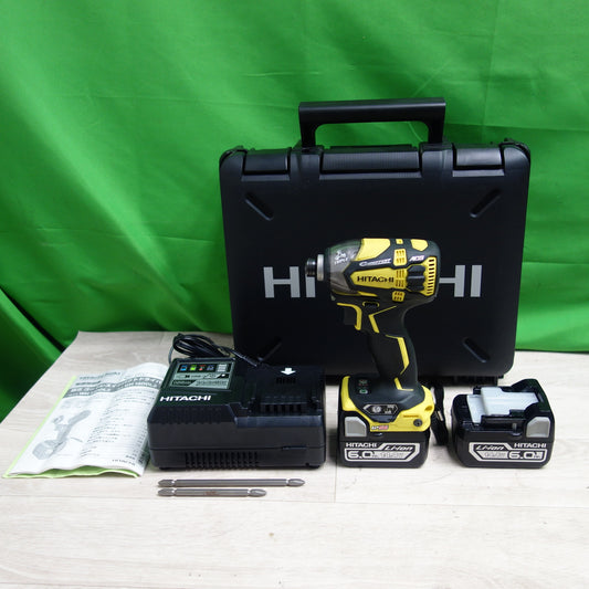 [送料無料] バッテリー２個付き☆日立工機 コードレス インパクトドライバ WH14DDL2 ハイコーキ 14.4V DIY 電動 工具 ケース付き☆