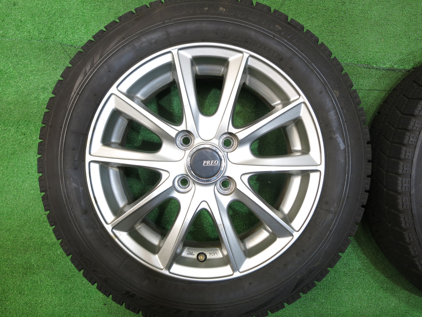 [送料無料]バリ溝！18年！8.5分★スタッドレス 165/65R14 ブリヂストン ブリザック VRX PREO プレオ 14インチ PCD100/4H★2091402Hス