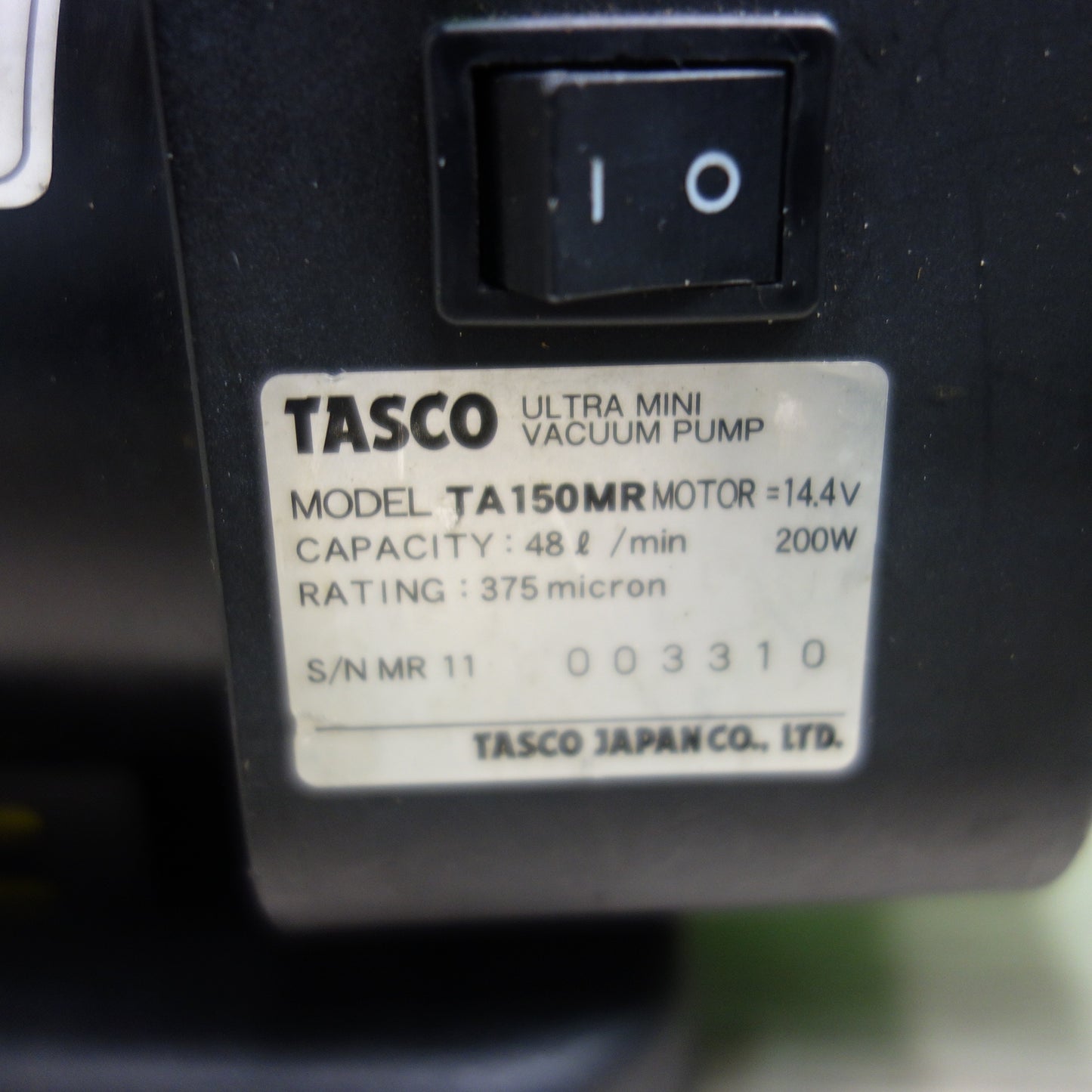 [送料無料] バッテリー3点付☆TASCO タスコ 充電式 真空 ポンプ TA150MR ウルトラミニ オイル逆流防止弁付 ジャンク品☆