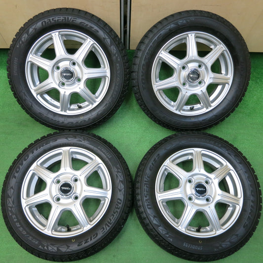 *送料無料*バリ溝！21年！キレイ！9.5分以上★スタッドレス 155/65R13 トーヨー オブザーブ GIZ2 TOPRUN トップラン 13インチ PCD100/4H★4010504イス