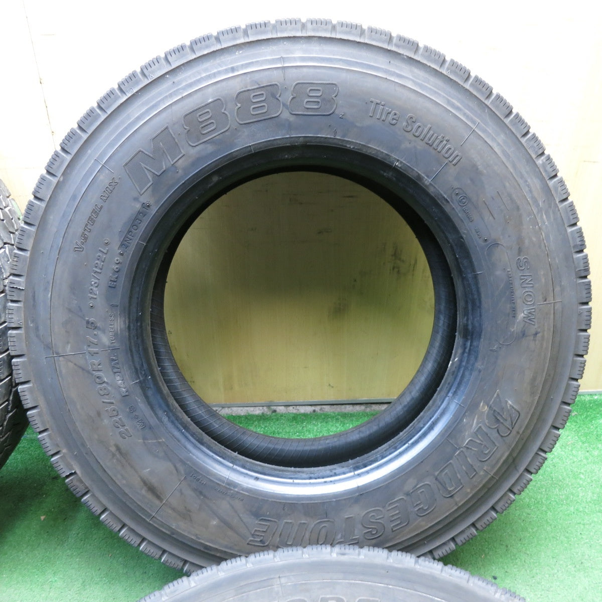 225⁄80r17.5 【バリ山】225/80R17.5 ブリヂストン M888 中古タイヤ6本 