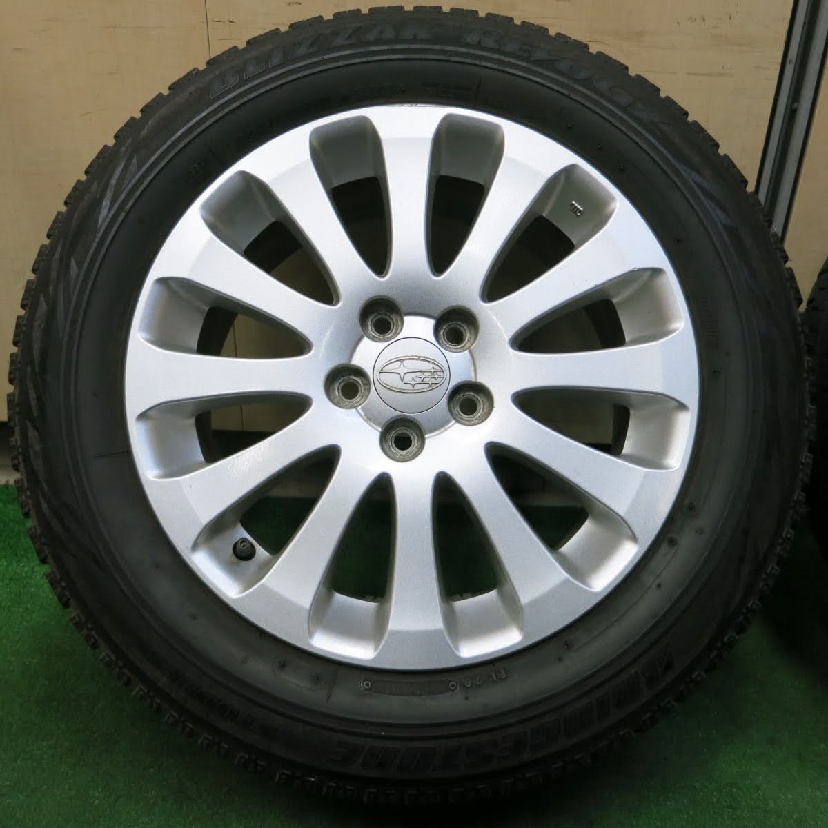 [送料無料]4本価格★スバル エクシーガ 純正 205/60R16 スタッドレス ブリヂストン ブリザック REVO GZ 16インチ PCD100/5H★3092105イス